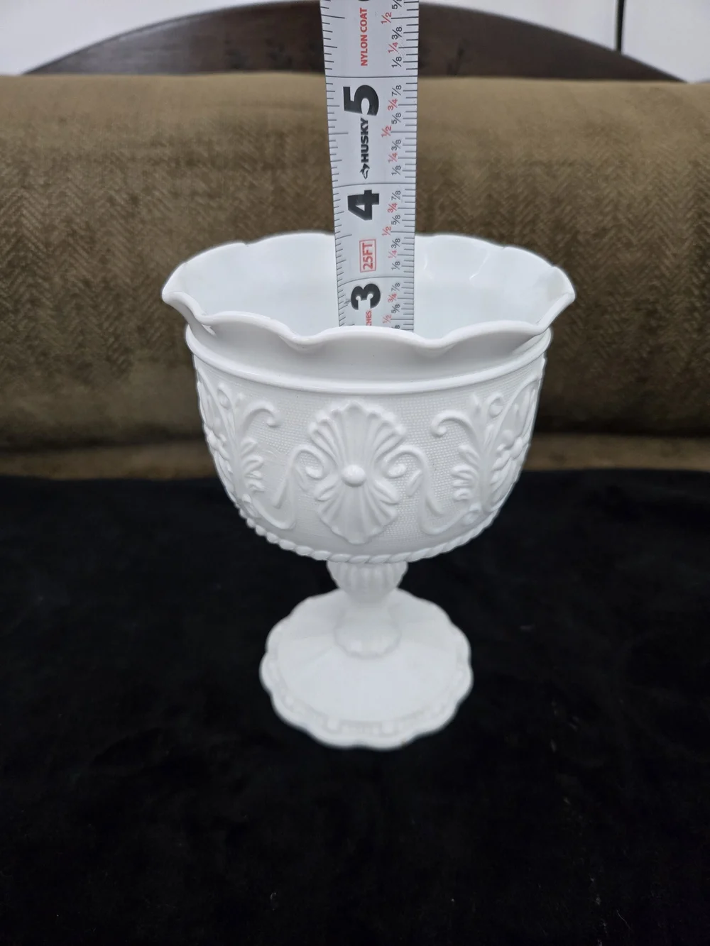 Vintage Indiana Milk Glass Pedestal Compote - Home Accents
